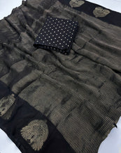 Load image into Gallery viewer, Scrupulous Festive Wear Silk Heavy Zari Weaving Work Fancy Designer Saree With Blouse Piece
