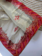 Load image into Gallery viewer, Desiring Festive Wear Kota Doriya Gotapatti Work Bandhani Print Fancy Saree With Contrast Blouse Piece