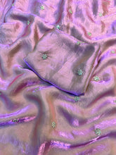 Load image into Gallery viewer, Admirable Party Wear Space Silk Fabric Sequence Emboridery Work Fancy Designer Saree With Blouse