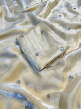 Load image into Gallery viewer, Admirable Party Wear Space Silk Fabric Sequence Emboridery Work Fancy Designer Saree With Blouse