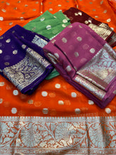 Load image into Gallery viewer, Elegance Party Wear Viscose Georgette Jacquard Zari Weaving Work Fancy Designer Saree