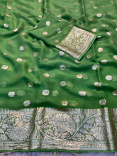 Load image into Gallery viewer, Elegance Party Wear Viscose Georgette Jacquard Zari Weaving Work Fancy Designer Saree