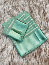 Load image into Gallery viewer, Fantabulous Festive Wear Viscose Silk Satin Border Zari Design Fancy Saree With Blouse Piece