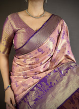 Load image into Gallery viewer, Splendorous Wedding Wear Kanjivaram Silk Rich Pallu With Jacquard Border Designer Sarre For Weeding