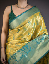 Load image into Gallery viewer, Splendorous Wedding Wear Kanjivaram Silk Rich Pallu With Jacquard Border Designer Sarre For Weeding