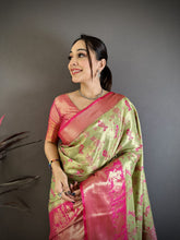 Load image into Gallery viewer, Splendorous Wedding Wear Kanjivaram Silk Rich Pallu With Jacquard Border Designer Sarre For Weeding