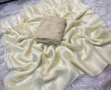 Load image into Gallery viewer, Glossy Party Wear Soft Satin Silk Beads Work Fancy Designer Saree With Elegant Blouse Piece