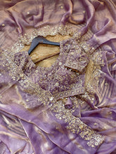 Load image into Gallery viewer, Outstanding Festival Wear Satin Silk Heavy Embroidery n Aarco Work Fancy Designer Saree With Stitched Blouse