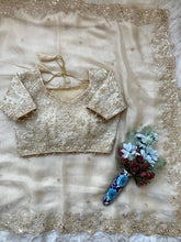 Load image into Gallery viewer, Outstanding Festival Wear Satin Silk Heavy Embroidery n Aarco Work Fancy Designer Saree With Stitched Blouse