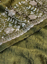 Load image into Gallery viewer, Mellifluous Festival Wear Silk Designer Saree With Heavy Beads Work Blouse Piece