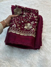 Load image into Gallery viewer, Mellifluous Festival Wear Silk Designer Saree With Heavy Beads Work Blouse Piece
