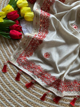 Load image into Gallery viewer, Imaginative Party Wear Soft Tussar Silk Zari Weaving With Beautiful Gotapatti Work Fancy Designer Saree