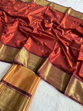 Load image into Gallery viewer, Fantabulous Function Wear Banarasi Silk Jacquard Zari Weaving Work Rich Pallu Fancy Saree With Blouse Piece