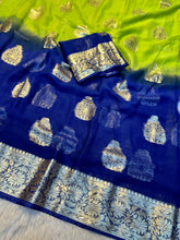 Load image into Gallery viewer, Desiring Function Wear Double Shaded Georgette Jacquard Zari Work Saree With Blouse Piece