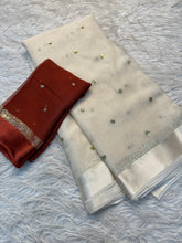 Load image into Gallery viewer, Elegant Festive Wear Georgette Satin Patta With Sequence Butti Work Fancy Designer Saree