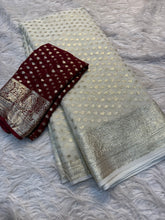 Load image into Gallery viewer, Symmetrical Wedding Wear Viscose Georgette Jacquard Zari Work Fancy Designer Saree