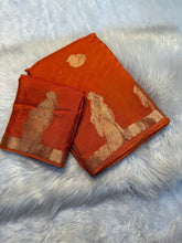 Load image into Gallery viewer, Mellifluous Party Wear Pure Soft Viscose Silk Jacquard Weaving Zari Work Fancy Designer Saree With Blouse