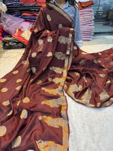 Load image into Gallery viewer, Mellifluous Party Wear Pure Soft Viscose Silk Jacquard Weaving Zari Work Fancy Designer Saree With Blouse