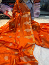 Load image into Gallery viewer, Mellifluous Party Wear Pure Soft Viscose Silk Jacquard Weaving Zari Work Fancy Designer Saree With Blouse