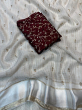 Load image into Gallery viewer, Attractive Wedding Wear Pure Soft Viscose Silk Golden Embroidered n Butti Work Fancy Designer Saree