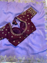 Load image into Gallery viewer, Luxuriant Festive Wear Silk Embroidery Work Fancy Designer Saree With Stitched Blouse Piece
