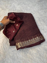 Load image into Gallery viewer, Splendorous Function Wear Pure Viscose Georgette Jacquard Border n Rich Pallu Fancy Designer Saree With Elegant Blouse Piece