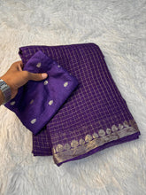 Load image into Gallery viewer, Splendorous Function Wear Pure Viscose Georgette Jacquard Border n Rich Pallu Fancy Designer Saree With Elegant Blouse Piece