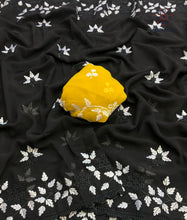 Load image into Gallery viewer, New Function Wear Georgette Embroidered With Scalloped Cut Work Fancy Designer Saree