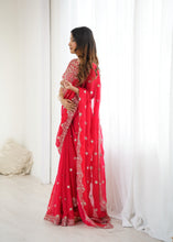 Load image into Gallery viewer, Marvellous Party Wear Silk Thread With Sequence Work Fancy Designer Saree With Unstitched Blouse