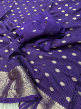 Load image into Gallery viewer, Charismatic Party Wear Pure Viscose Chinoon Zari Jacquard Weaving Work Fancy Designer Saree With Glowing Blouse Piece