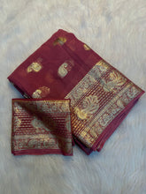 Load image into Gallery viewer, Traditional Function Wear Pure Viscose Georgette Jacquard Weaving Work Fancy Saree With Blouse Piece