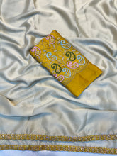 Load image into Gallery viewer, Opulent Festive Wear Silk Embroidery n Bids Work Fancy Designer Saree With Blouse Piece