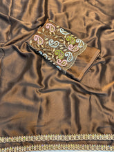 Load image into Gallery viewer, Opulent Festive Wear Silk Embroidery n Bids Work Fancy Designer Saree With Blouse Piece