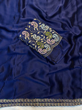 Load image into Gallery viewer, Opulent Festive Wear Silk Embroidery n Bids Work Fancy Designer Saree With Blouse Piece