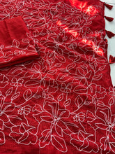 Load image into Gallery viewer, Blissful Festive Wear Kotadoriya Fabric Heavy Embroidery n Sequence Work Designer Saree With Blouse Piece