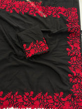 Load image into Gallery viewer, Divine Party Wear Silk Embroidery n Cut Work Designer Saree For Women