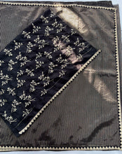 Load image into Gallery viewer, Evocative Party Wear Tissue Silk Heavy Lace Work Designer Saree With Elegant Blouse Piece