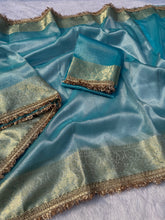 Load image into Gallery viewer, Heritage Festival Wear Banarasi Tissue Silk Jacquard n Heavy Lace Work Fancy Designer Saree