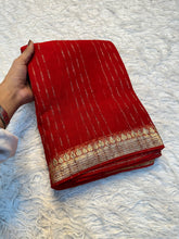 Load image into Gallery viewer, Dazzling Function Wear Pure Viscose Dola Silk Jacquard Design Fancy Saree With Blouse Piece