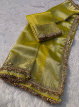 Load image into Gallery viewer, Heritage Festival Wear Banarasi Tissue Silk Jacquard n Heavy Lace Work Fancy Designer Saree
