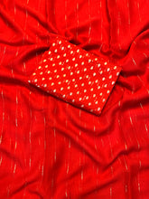 Load image into Gallery viewer, Elegant Function Wear Viscose Silk Georgette Jacquard Zari Weaving Work Fancy Designer Saree For Wedding