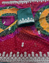 Load image into Gallery viewer, Entrancing Party Wear Georgette Gotapatti Work Designer Saree With Blouse Piece
