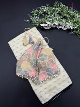 Load image into Gallery viewer, Gorgeous Party Wear White Colour Pure Chanderi Jari Butti Work Fancy Designer Saree For Women