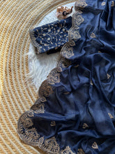 Load image into Gallery viewer, Scrupulous Wedding Wear Georgette Fabric Embroidery Work Fancy Designer Saree With Blouse Piece