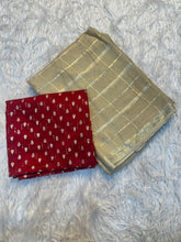 Load image into Gallery viewer, Adorable Festive Wear Pure Viscose Golden Jari Work Saree With Contrast Blouse Piece