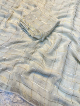 Load image into Gallery viewer, Adorable Party Wear Pure Viscose Georgette Zari Design Fancy Designer Saree With Blouse Peice