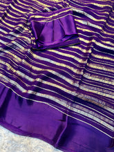 Load image into Gallery viewer, Evocative Party Wear Pure Viscose Georgette Satin Border Zari Design Fancy Designer Saree With Blouse peice