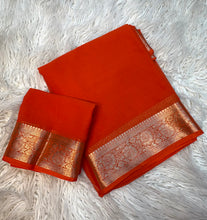 Load image into Gallery viewer, Blissful Function Wear Soft Chiffon Jacquard Weaving Border Fancy Designer Saree With Blouse Piece