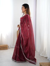 Load image into Gallery viewer, Glamorous Function Wear Silk Thread n Sequence Work Fancy Designer Saree With Unstitched Blouse