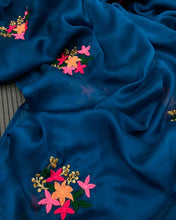 Load image into Gallery viewer, New Party Wear Chiffon Embroidery With Tussels Work Designer Saree With Blouse